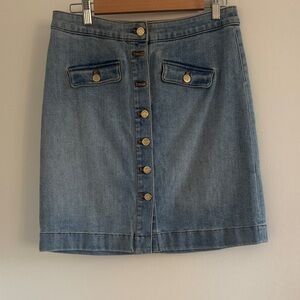 Talbots Blue Denim Pencil Skirt
